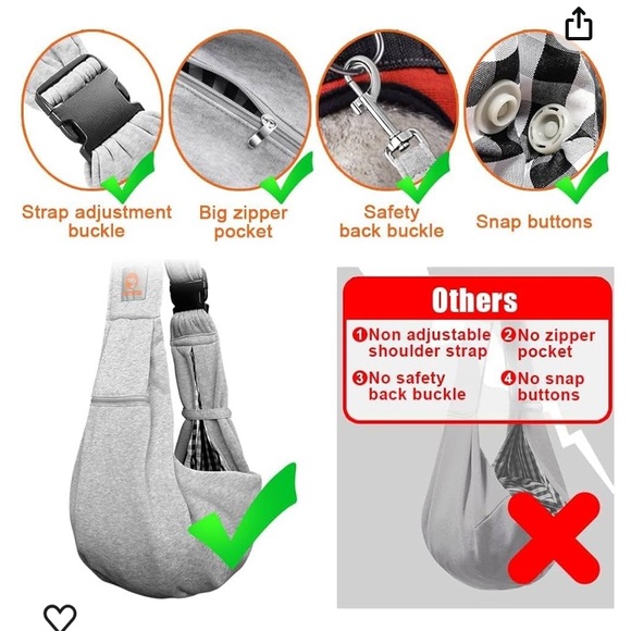 NWOT TOMKAS Dog Sling Carrier - Picture 10 of 15